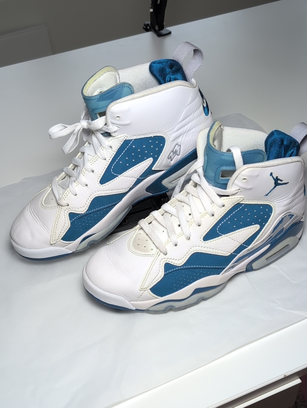 Jordan MVP Industrial Blue White and Teal High-Top Sneakers
